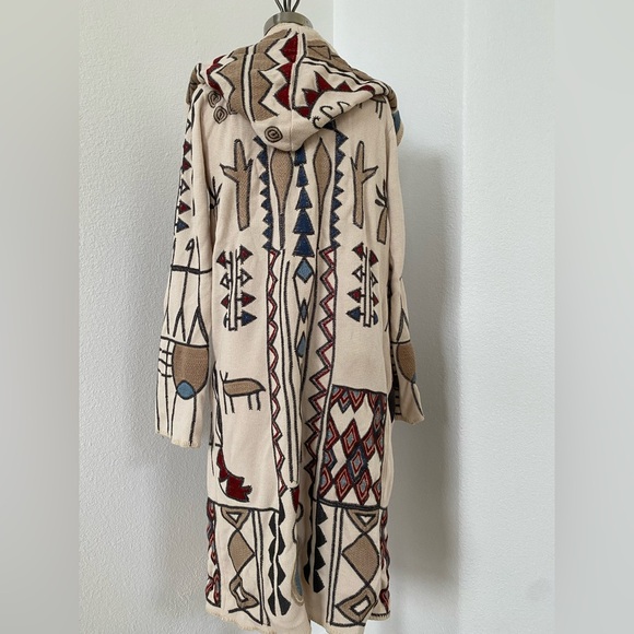 Johnny Was Biya Cream/ Ecru Kate Hooded Duster - Picture 3 of 5